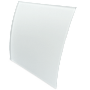 Whisper Pro-design Badkamerventilator - Ø100mm - Met Nalooptimer - Gebogen Glas - Mat Wit