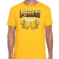 Apres ski t-shirt voor heren - bier - geel - apres ski/oktoberfest - thumbnail