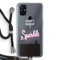 Sparkle quote: OnePlus Nord N10 5G Transparant Hoesje met koord