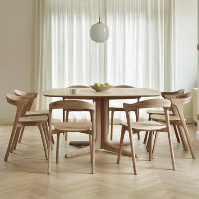 Ethnicraft Vierkante Eettafel 'Corto' Geolied Eikenhout, 150 x 150cm, kleur Naturel