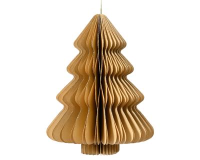 Kersthanger everlands kunstkerstboom papier beige 15cm