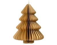Kersthanger everlands kunstkerstboom papier beige 15cm