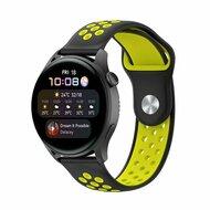 Sport Edition siliconen band - Zwart + geel - Huawei Watch GT 5 (Pro) / GT 4 / GT 3 / GT 2 - 46mm Sport Edition siliconen band - Zwart + geel - Huawei Watch GT 5 (Pro) / GT 4 / GT 3 / GT 2 - 46mm