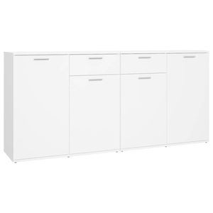 vidaXL Dressoir 160x36x75 cm bewerkt hout wit