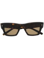 Valentino Eyewear lunettes de soleil Rockstud à monture carrée - Marron