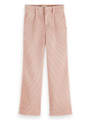 Corduroy wide-leg high-rise pants