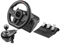 Tracer TRAJOY47345 gamecontroller Zwart Stuurwiel + pedalen PlayStation 4, PlayStation 3, Xbox One, Xbox 360, Switch, PC