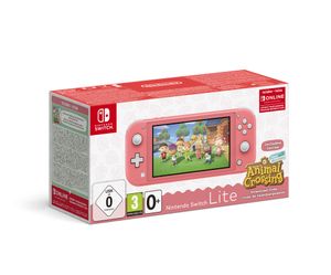 Nintendo Switch Lite (Coral) Animal Crossing: New Horizons Pack + NSO 3 months (Limited) draagbare game console 14 cm (5.5") 32 GB Touchscreen Wifi Koraal