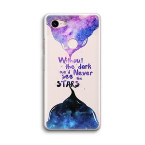 Stars quote: Google Pixel 3 Transparant Hoesje