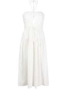 Ulla Johnson robe mi-longue Ella à dos nu - Blanc