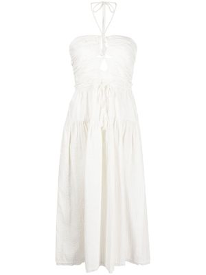 Ulla Johnson robe mi-longue Ella à dos nu - Blanc
