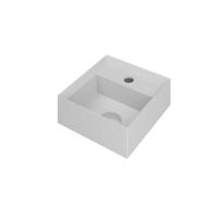 INK - Fontein Polystone Vierkant met Kraangat inclusief Plug - 270x270x90 mm - Mat Wit