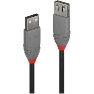 Lindy 36704 USB-kabel 3 m USB A Mannelijk Vrouwelijk Zwart, Grijs