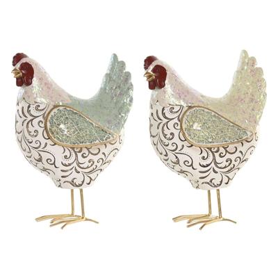 Decoratieve figuren Home ESPRIT Groen Kip (2 Stuks) Decoratieve figuren Home ESPRIT Groen Kip (2 Stuks)