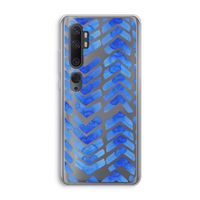 Blauwe pijlen: Xiaomi Mi Note 10 Transparant Hoesje