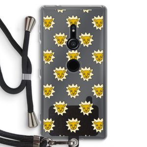 Leeuwenkoppen: Sony Xperia XZ2 Transparant Hoesje met koord