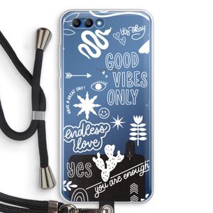 Good vibes: Honor 10 Transparant Hoesje met koord