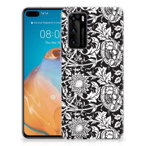 Huawei P40 TPU Case Black Flowers