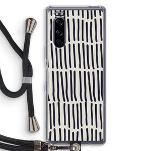 Moroccan stripes: Sony Xperia 5 Transparant Hoesje met koord