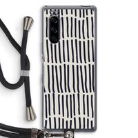 Moroccan stripes: Sony Xperia 5 Transparant Hoesje met koord