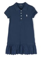 POLO RALPH LAUREN KIDS robe-polo à manches courtes - Bleu - thumbnail