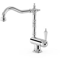 Keukenkraan Tres Clasic | Opbouw | 360° Draaibaar | Mengkraan | 1-hendel | Vintage | Chroom