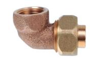 Kirchhoff Haakschroefkoppeling van rood messing 90°, blank, 15 mm x 1/2""IT, conische afdichting, 1 socket (4096g) - 989225055