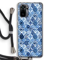 Blauw motief: Xiaomi Redmi Note 10 Pro Transparant Hoesje met koord