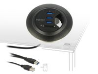 DeLOCK DeLOCK In-Desk Hub 3 Port USB 3.0 + 2 Slot SD Card Reader - thumbnail
