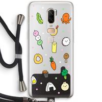 Happy bento friends: OnePlus 6 Transparant Hoesje met koord