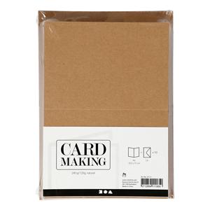 Creativ Company Kaarten en enveloppen naturel, 50 sets