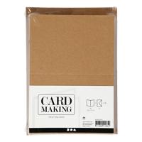 Creativ Company Kaarten en enveloppen naturel, 50 sets