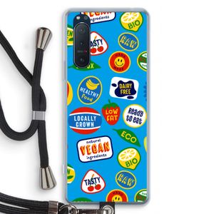 Fruitsticker: Sony Xperia 5 II Transparant Hoesje met koord