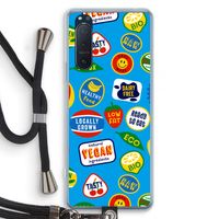 Fruitsticker: Sony Xperia 5 II Transparant Hoesje met koord