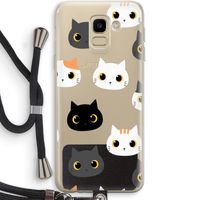 Katten: Samsung Galaxy J6 (2018) Transparant Hoesje met koord