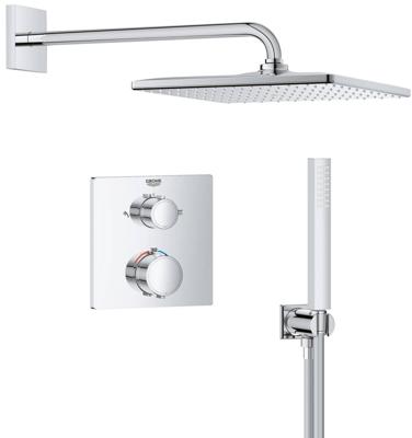 Grohe Precision 310 Mono inbouw regendoucheset met 2 straalsoorten vierkant Ø31cm chroom