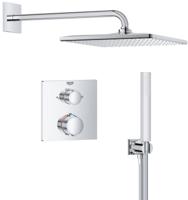 Grohe Precision 310 Mono inbouw regendoucheset met 2 straalsoorten vierkant Ø31cm chroom