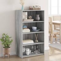 Hoge kast 70x41x124 cm bewerkt hout grijs sonoma eikenkleurig - thumbnail
