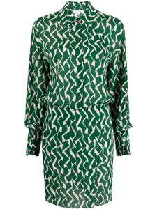 Patrizia Pepe robe-chemise à imprimé graphique - Vert