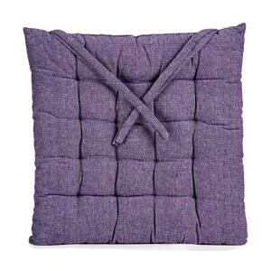 Stoelkussen Decorama - binnen/buiten - paars - 40 x 40 x 5cm - polyester
