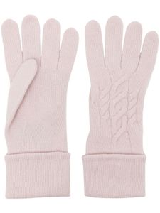 N.Peal gants en maille torsadée - Rose