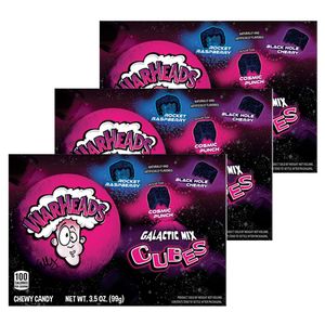 Warheads - Galactic Mix Cubes Theater Box - 3 stuks