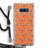Cheetah: Samsung Galaxy S10e Transparant Hoesje met koord
