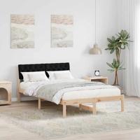 Bedframe Bruin en zwart 120 x 200 cm Massief grenenhout