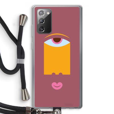 Mono V: Samsung Galaxy Note 20 / Note 20 5G Transparant Hoesje met koord