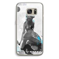 I will not feel a thing: Samsung Galaxy S7 Transparant Hoesje
