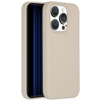 Accezz Liquid Silicone Backcover met MagSafe iPhone 15 Pro Telefoonhoesje Grijs