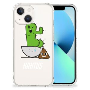 iPhone 13 Stevig Bumper Hoesje Cactus Poo