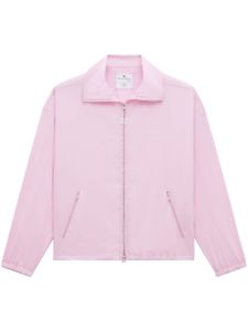 Courrèges veste légère zippée à logo imprimé - Rose