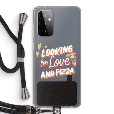 Pizza is the answer: Samsung Galaxy A72 5G Transparant Hoesje met koord